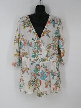 Plum Pretty Sugar Floral Romper Womens Breathable Casual Embroidered